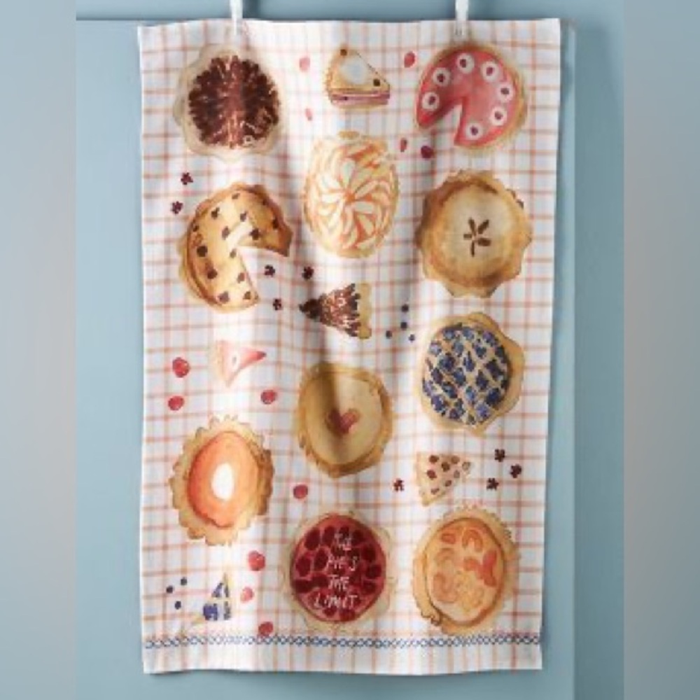 NWOT Anthropologie The Pies The Limit Dish Towel Z439 - Picture 1 of 3